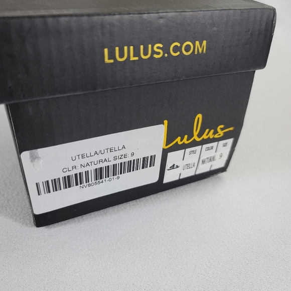 Lulus UTELLA Natural Espadrille Ankle Strap Flat Sandal Sz 9 - Picture 13 of 15